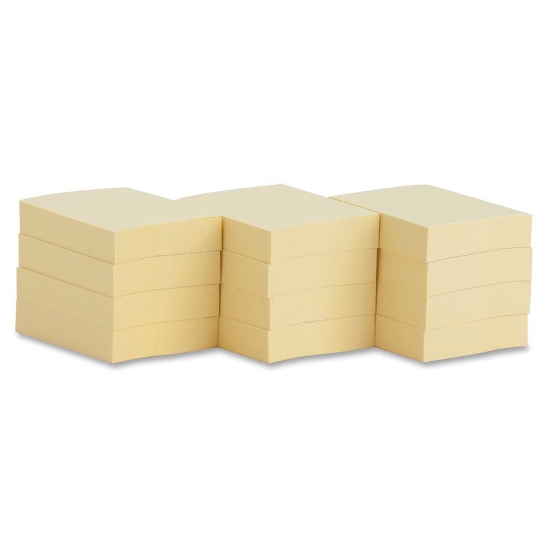Business Source Yellow Repositionable Adhesive Notes - 1.88" x 1.38 (36610) - Image 1